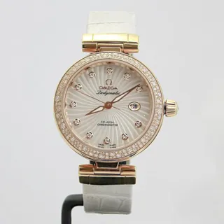 Omega De Ville Ladymatic O42568342055001 34mm Rose gold White