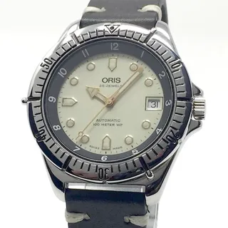 Oris Classic 7401 35mm Steel White