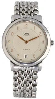 Oris Classic 7468 35mm Steel Champagne