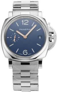 Panerai Luminor Marina PAM 01123 38mm Stainless steel Blue