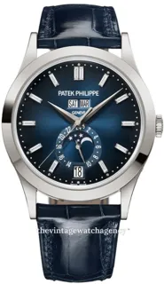 Patek Philippe Complications 5396G-017 38.5mm White gold Blue