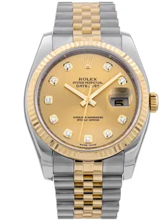 Rolex Datejust 36 116233 Yellow gold and Stainless steel Champagne