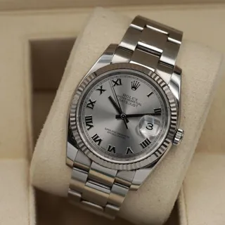 Rolex Datejust 36 116234-0092 White gold and Stainless steel Gray