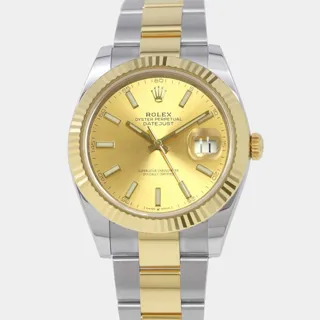 Rolex Datejust 41 126333 Stainless steel and 18k yellow gold Champagne