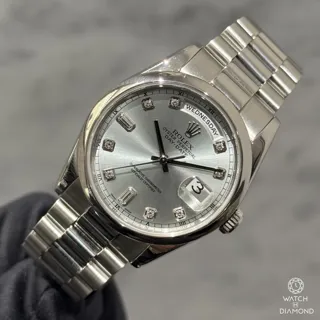 Rolex Day-Date 118206-0036 Platinum Blue