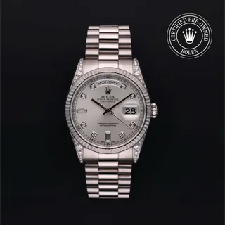 Rolex Day-Date 36 118339 White gold Silver