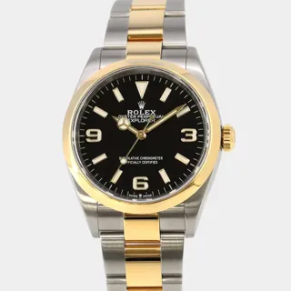 Rolex Explorer 124273 Stainless steel and 18k yellow gold Black