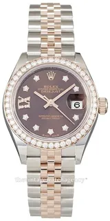 Rolex Lady-Datejust 279381RBR-0003 Rose gold and Stainless steel Brown