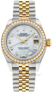 Rolex Lady-Datejust 279383RBR-0019 Yellow gold and Stainless steel White