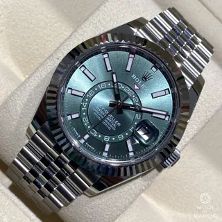 Rolex Sky-Dweller 336934-0002 White gold and Stainless steel Green