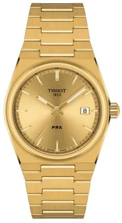 Tissot PRX T137.210.33.021.00 35mm Yellow gold and Stainless steel Champagne