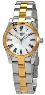 Tissot T-Wave T1122102211300 30mm Yellow gold and Stainless steel White