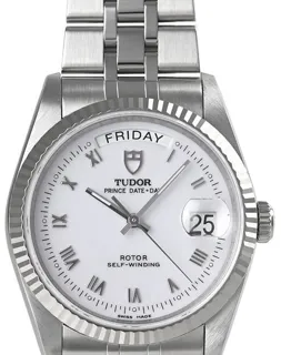 Tudor Prince Date-Day 76214 36mm Steel White