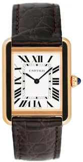 Cartier Tank Solo W5200024 24mm Rose gold Silver