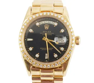 Rolex Day-Date 36mm 18k yellow gold Black