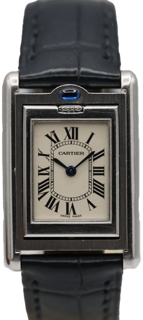 Cartier Tank Basculante 2386 22mm Stainless steel White