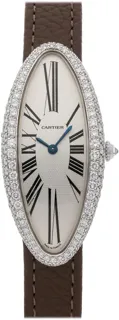 Cartier Baignoire WB510931 47mm White gold and Diamond Silver