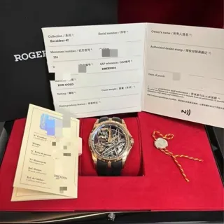 Roger Dubuis Excalibur RDDBEX0954 42mm Rose gold Gray