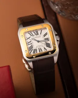 Cartier Santos de Cartier W20072X7 38mm Yellow gold and Stainless steel Silver