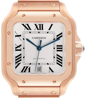 Cartier Santos de Cartier 40mm Rose gold Silver