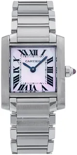 Cartier Tank Française W51028Q3 20mm Stainless steel Pink