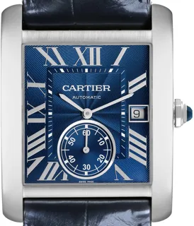 Cartier Tank MC WSTA0010 34.5mm Stainless steel Blue