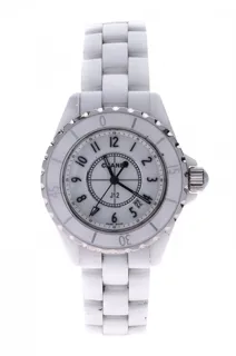 Chanel J12 34mm Ceramic and Stainless steel White