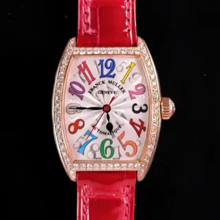 Franck Muller Color Dreams 7500 SC AT FO COL DR HO D 1R ASIA  5N 29mm Rose gold White