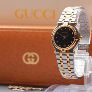 Gucci 9000L 25mm Stainless steel Black