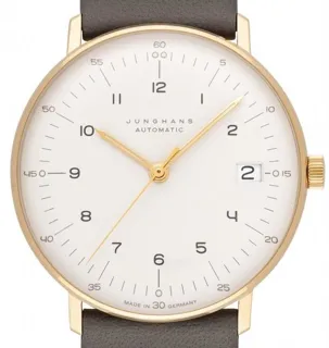 Junghans max bill 27/7108.02 34mm gold-plated stainless steel Gray