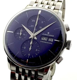 Junghans Meister Chronoscope 027/4526.00 41mm Stainless steel Blue