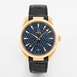 Omega Aqua Terra 522.53.41.21.03.001 41mm Yellow gold Blue