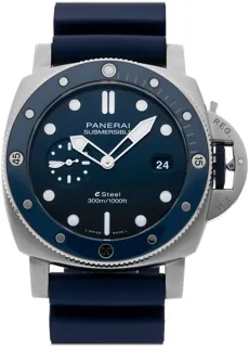 Panerai Submersible PAM 01289 44mm Stainless steel Blue