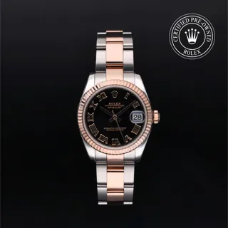 Rolex Datejust 31 178271 Oystersteel$Everose Gold Black