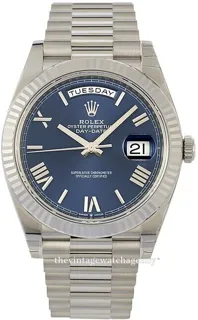 Rolex Day-Date 40 228239-0007 40mm White gold Blue