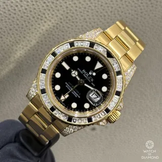 Rolex GMT-Master II 116758SANR Yellow gold Black