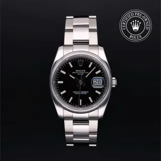 Rolex Oyster Perpetual Date 115200 Stainless steel Black