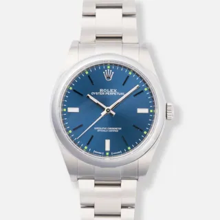 Rolex Oyster Stainless steel Blue