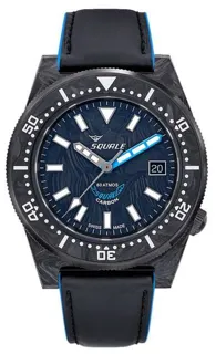 Squale T183AFCBL.RLBL 42mm Carbon fiber Gray