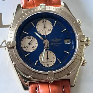 Breitling Chronomat K13047X 39mm Yellow gold Blue