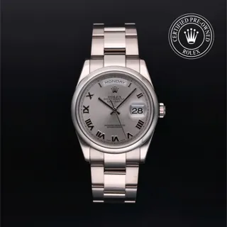 Rolex Day-Date 36 118209 36mm White gold Gray