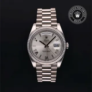 Rolex Day-Date 40 228239 40mm White gold Silver