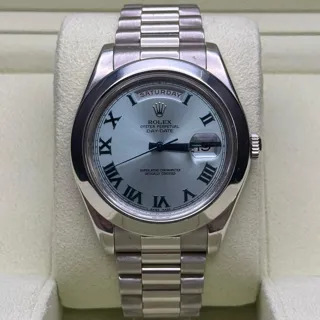 Rolex Day-Date II 218206-0043 41mm Platinum Blue