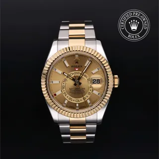 Rolex Sky-Dweller 326933 42mm Oystersteel$Yellow Gold Champagne