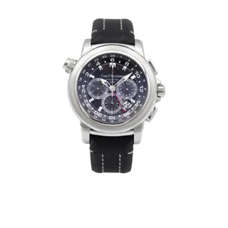 Carl F. Bucherer Patravi TravelTec GMT 10620.08 Stainless steel Black and Brown