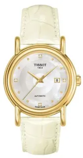 Tissot Carson T907.007.16.106.01 30mm Yellow gold White