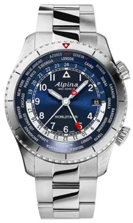 Alpina Startimer AL-255N4S26B 41mm Stainless steel Blue