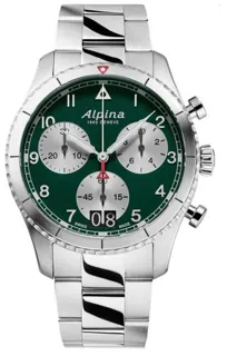 Alpina Startimer AL-372GRS4S26B 41mm Stainless steel Green