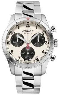 Alpina Startimer AL-372WB4S26B 41mm Stainless steel Beige