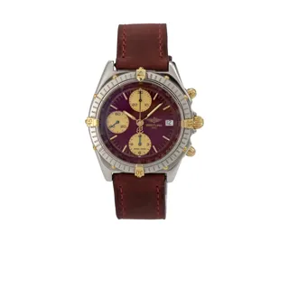 Breitling Chronomat B13048 Yellow gold and Stainless steel Burgundy and Golden